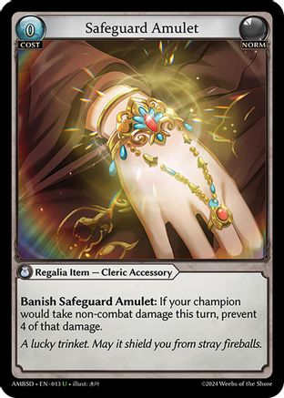 Safeguard Amulet (013) [Mortal Ambition Starter Decks] Grand Archive Single Weebs of the Shore