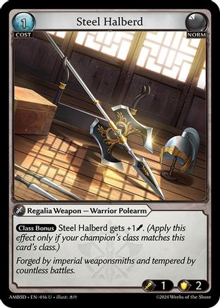 Steel Halberd (016) [Mortal Ambition Starter Decks] Grand Archive Single Weebs of the Shore