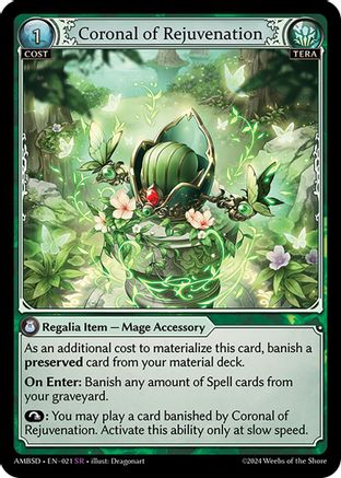 Coronal of Rejuvenation (021) [Mortal Ambition Starter Decks] Grand Archive Single Weebs of the Shore