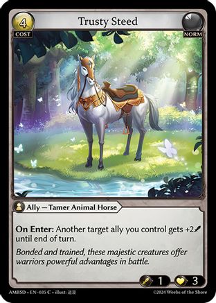 Trusty Steed (035) [Mortal Ambition Starter Decks] Grand Archive Single Weebs of the Shore