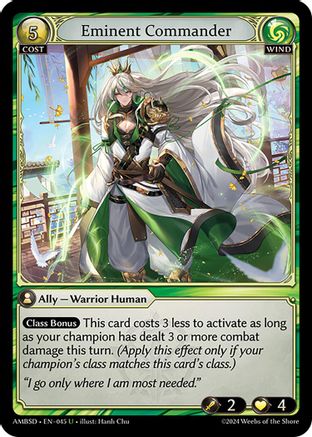 Eminent Commander (045) [Mortal Ambition Starter Decks] Grand Archive Single Weebs of the Shore