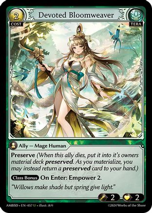 Devoted Bloomweaver (057) [Mortal Ambition Starter Decks] Grand Archive Single Weebs of the Shore