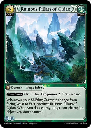 Ruinous Pillars of Qidao (060) [Mortal Ambition Starter Decks] Grand Archive Single Weebs of the Shore