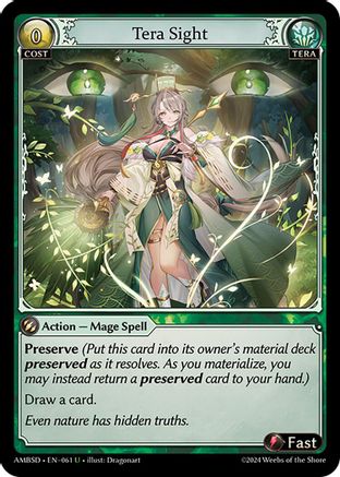 Tera Sight (061) [Mortal Ambition Starter Decks] Grand Archive Single Weebs of the Shore