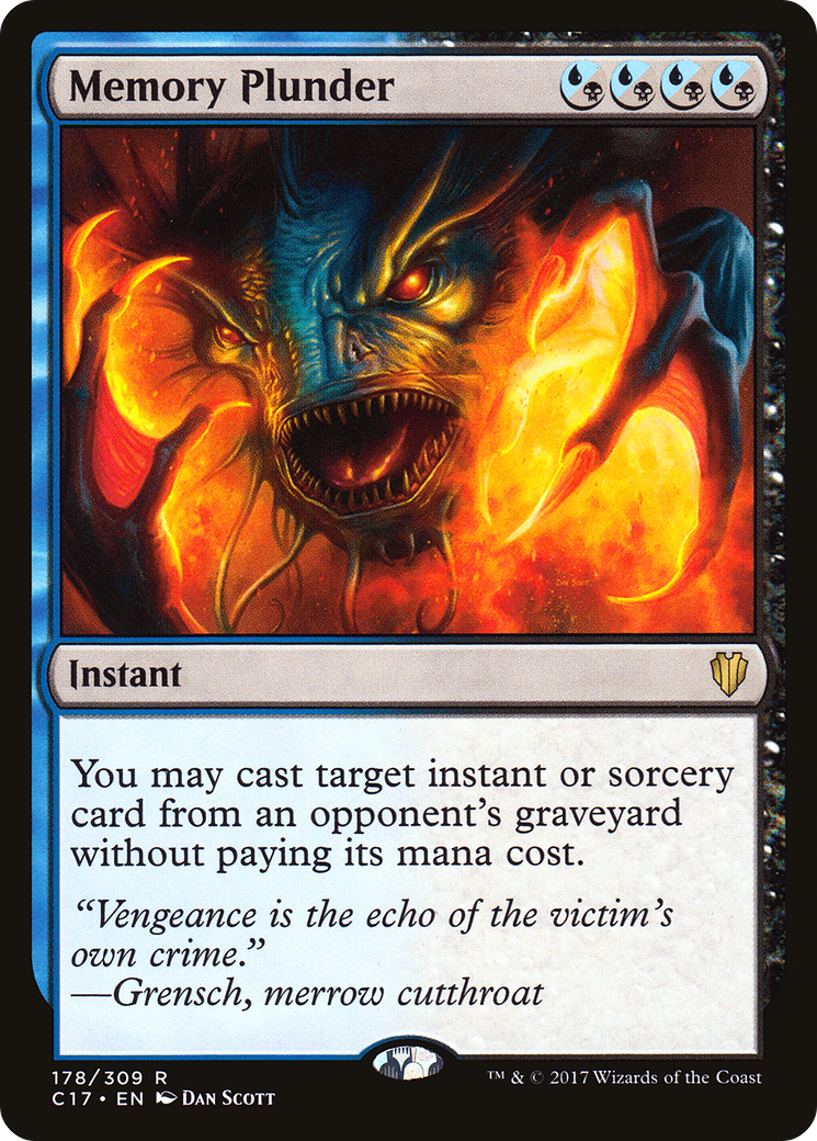 Memory Plunder (C17-178) [Commander 2017] MTG Single Wizards of the Coast