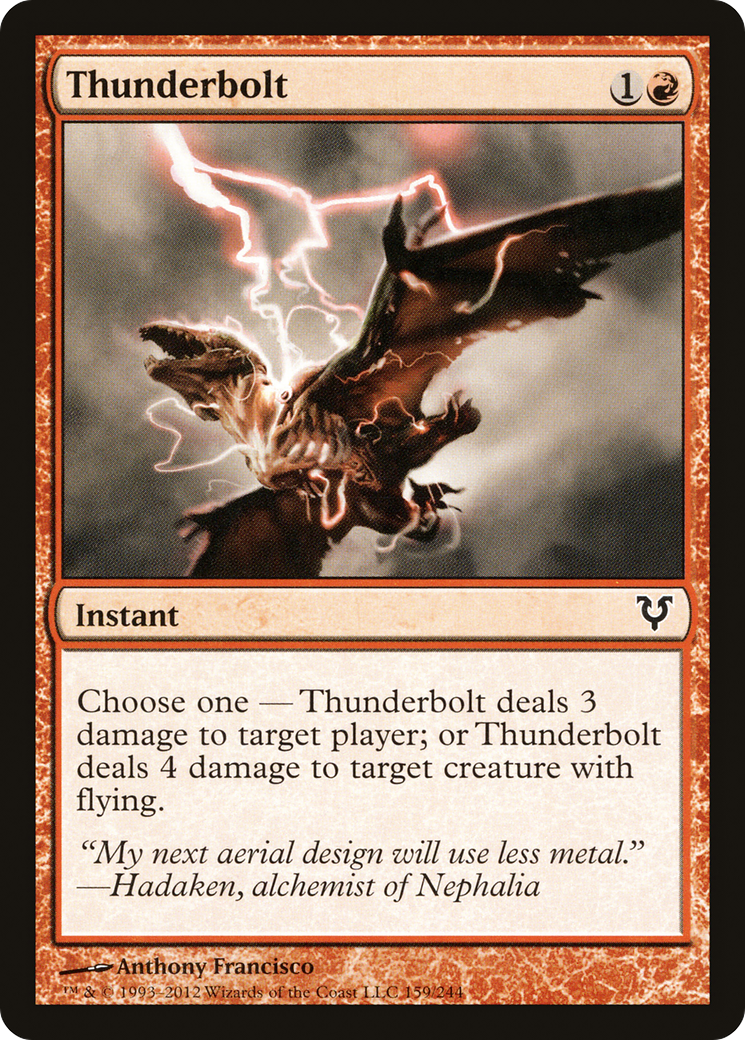 Thunderbolt (AVR-159) [Avacyn Restored] MTG Single Wizards of the Coast