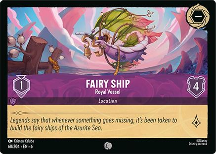 Fairy Ship - Royal Vessel (68/204) [Azurite Sea] Cold Foil Lorcana Single Disney