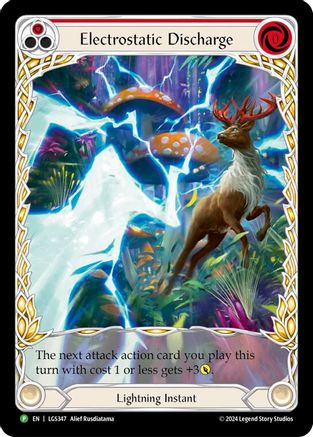 Electostatic Discharge (Red) (Extended Art) - LGS347 (LGS347)  [Flesh and Blood: Promo Cards] Flesh And Blood Single Flesh and Blood   