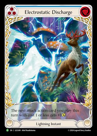Electostatic Discharge (Blue) (Extended Art) - LGS349 (LGS349)  [Flesh and Blood: Promo Cards] Flesh And Blood Single Flesh and Blood   