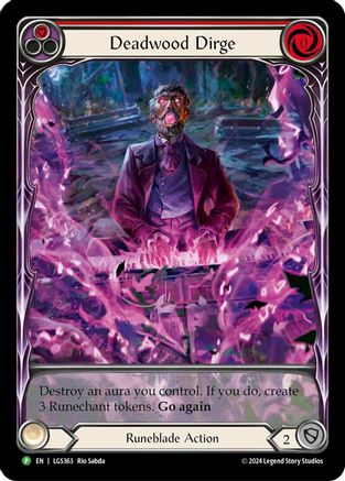 Deadwood Dirge (Red) (Extended Art) - LGS363 (LGS363)  [Flesh and Blood: Promo Cards] Flesh And Blood Single Flesh and Blood   