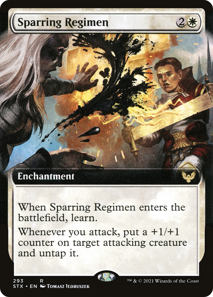 Sparring Regimen (STX-293) [Strixhaven: School of Mages] (Extended Art) MTG Single Wizards of the Coast