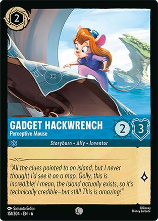 Gadget Hackwrench - Perceptive Mouse (151/204) [Azurite Sea] Cold Foil Lorcana Single Disney