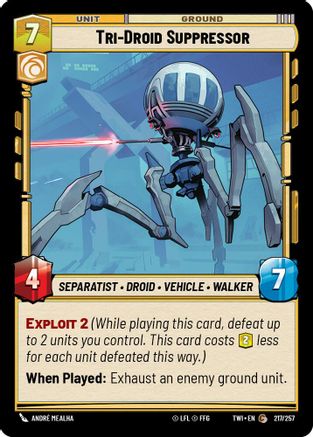 Tri-Droid Suppressor (217/257) [Twilight of the Republic] Star Wars: Unlimited Single Disney