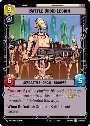 Battle Droid Legion (235/257) [Twilight of the Republic] Star Wars: Unlimited Single Disney