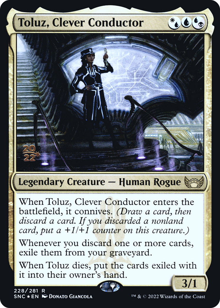 Toluz, Clever Conductor (PRE-228S) [Streets of New Capenna Promos] Foil MTG Single Wizards of the Coast