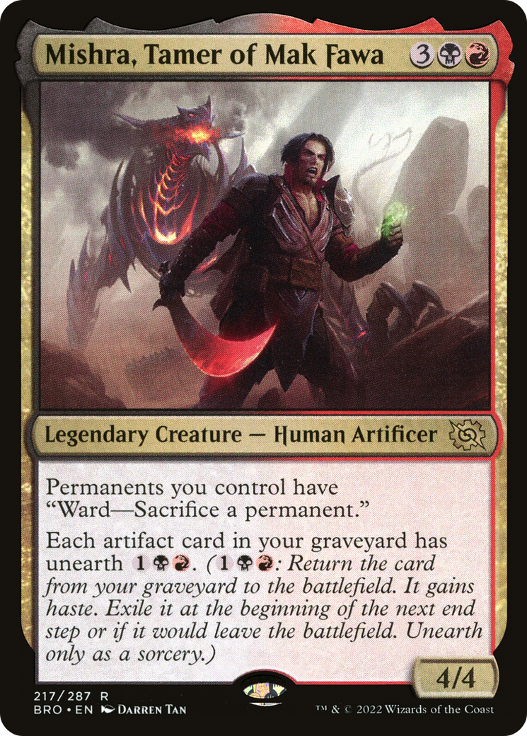 Mishra, Tamer of Mak Fawa (BRO-217) [The Brothers' War] Foil MTG Single Wizards of the Coast