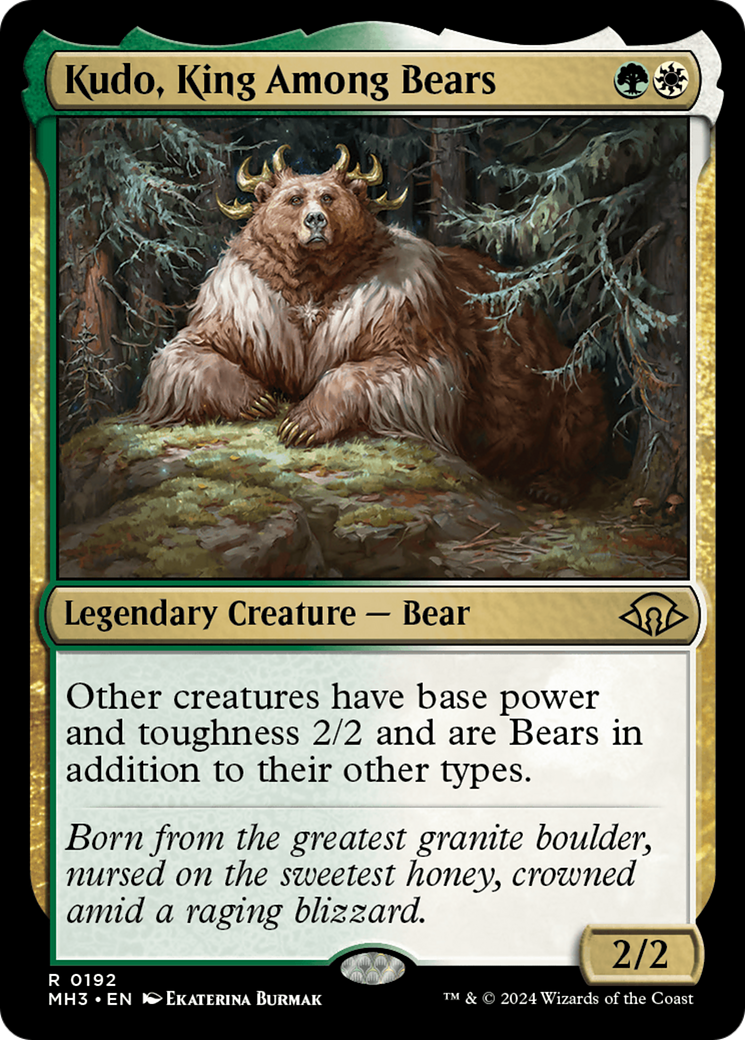 Kudo, King Among Bears (MH3-192) [Modern Horizons 3] Foil MTG Single Modern Horizons 3