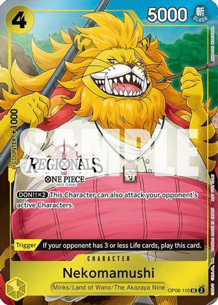 Nekomamushi (Offline Regional 2024 Vol. 3) (OP06-110) [One Piece Promotion Cards] One Piece Single Bandai