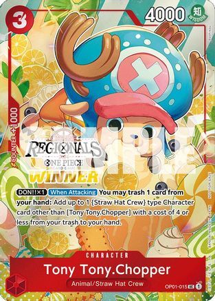 Tony Tony.Chopper (Offline Regional 2024 Vol. 3) [Winner] (OP01-015) [One Piece Promotion Cards] Foil One Piece Single Bandai