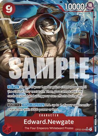 Edward.Newgate (OP02-004) (Alternate Art) (OP02-004) [Premium Booster -The Best-] Foil One Piece Single Bandai