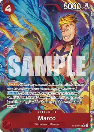 Marco (Alternate Art) (phima) (OP02-018) [Premium Booster] One Piece Single Bandai