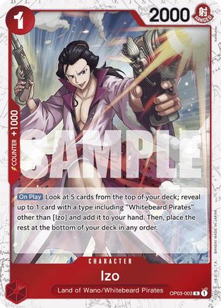 Izo (OP03-003) (Jolly Roger Foil) (OP03-003) [Premium Booster -The Best-] Foil One Piece Single Bandai