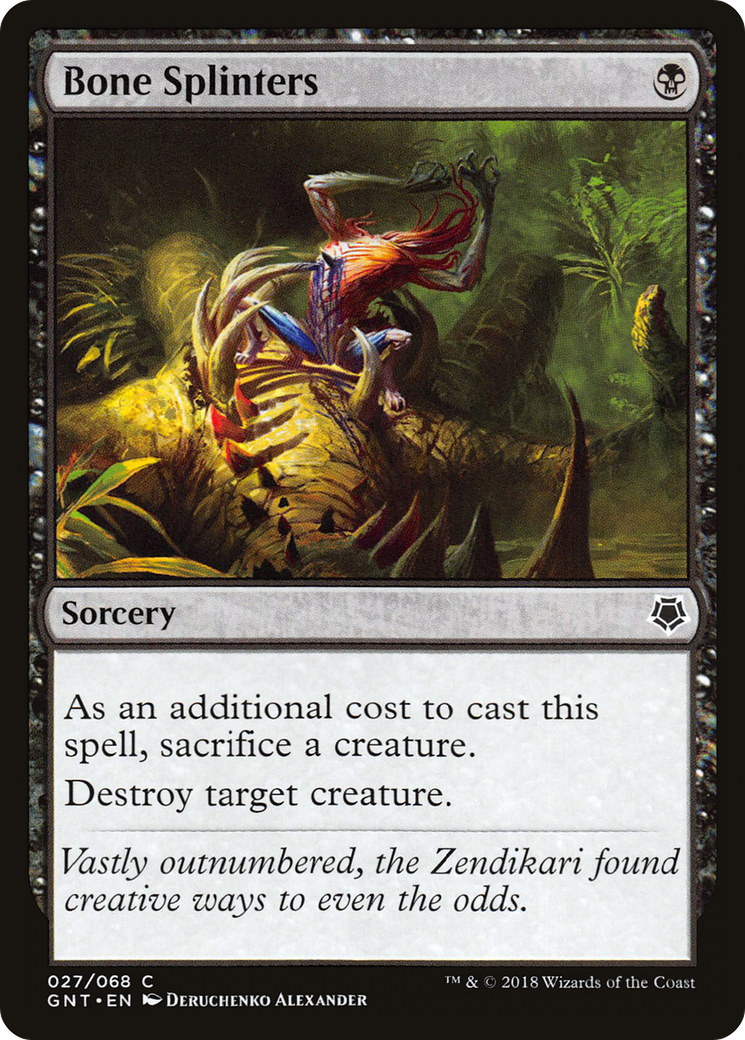Bone Splinters (GNT-027) [Misc] Game Night MTG Single Wizards of the Coast