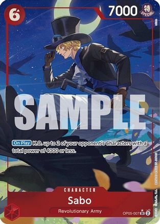 Sabo (OP05-007) (Alternate Art) (OP05-007) [Premium Booster -The Best-] Foil One Piece Single Bandai