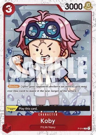 Koby (Jolly Roger Foil) (P-014) [Premium Booster -The Best-] Foil One Piece Single Bandai