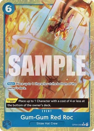 Gum-Gum Red Roc (Alternate Art) (OP04-056) [Premium Booster -The Best-] Foil One Piece Single Bandai