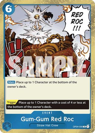 Gum-Gum Red Roc (Jolly Roger Foil) (OP04-056) [Premium Booster -The Best-] Foil One Piece Single Bandai