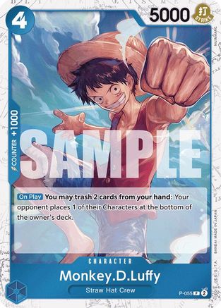 Monkey.D.Luffy (P-055) (Jolly Roger Foil) (P-055) [Premium Booster -The Best-] Foil One Piece Single Bandai