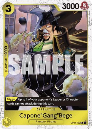 Capone"Gang"Bege (Jolly Roger Foil) (OP04-100) [Premium Booster] One Piece Single Bandai