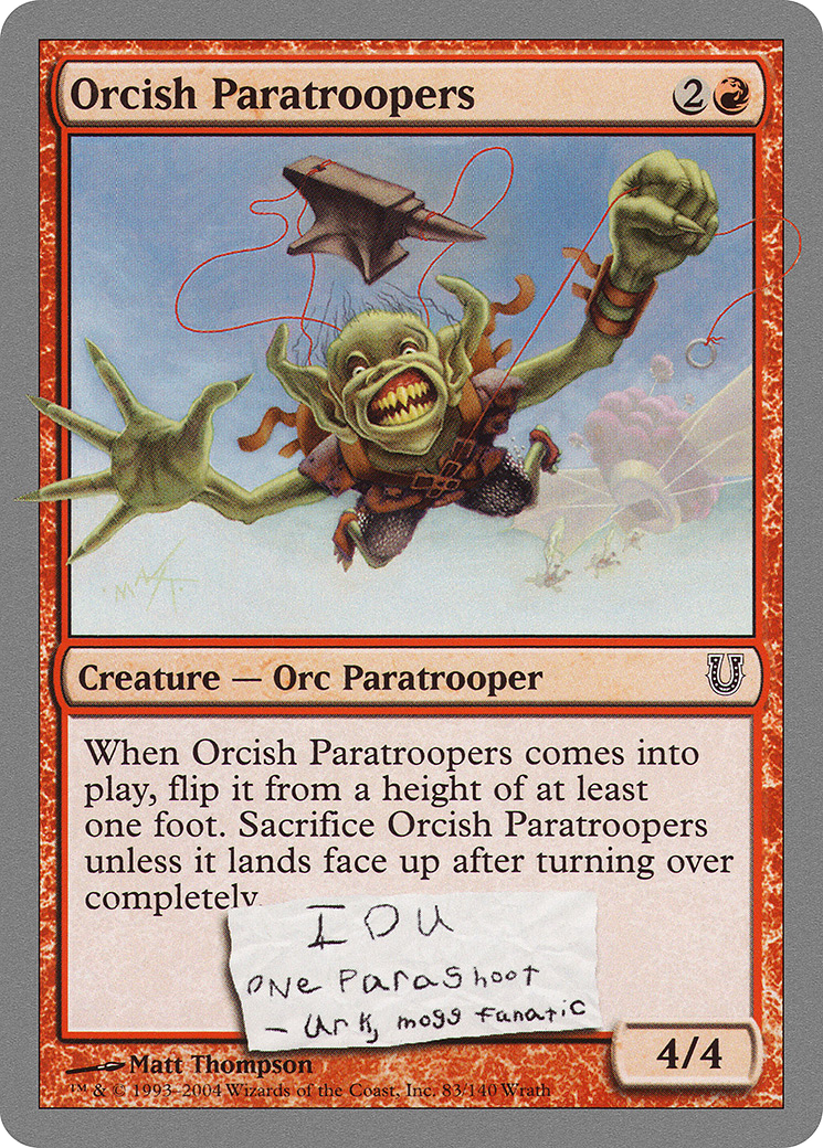 Orcish Paratroopers (UNH-083) [Unhinged] MTG Single Wizards of the Coast