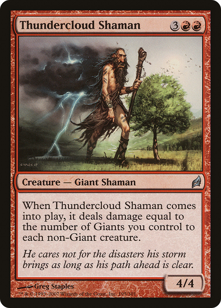 Thundercloud Shaman (LRW-195) [Lorwyn] Foil MTG Single Wizards of the Coast