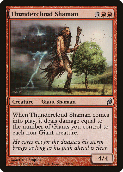 Thundercloud Shaman (LRW-195) [Lorwyn] MTG Single Wizards of the Coast