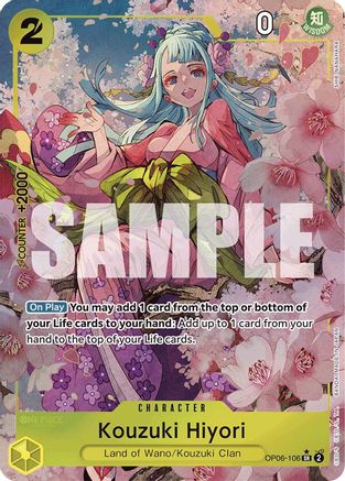 Kouzuki Hiyori (Alternate Art) (OP06-106) [Premium Booster -The Best-] Foil One Piece Single Bandai