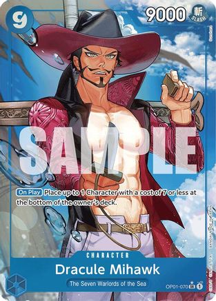 Dracule Mihawk (OP01-070) (Alternate Art) (OP01-070) [Premium Booster -The Best-] Foil One Piece Single Bandai