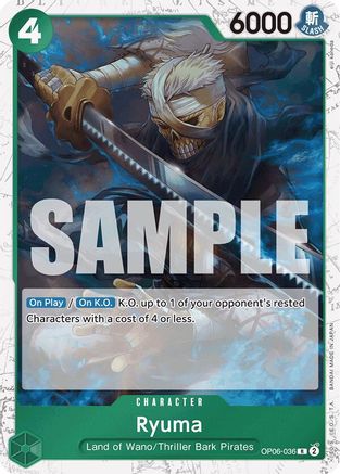 Ryuma (Jolly Roger Foil) (OP06-036) [Premium Booster -The Best-] Foil One Piece Single Bandai