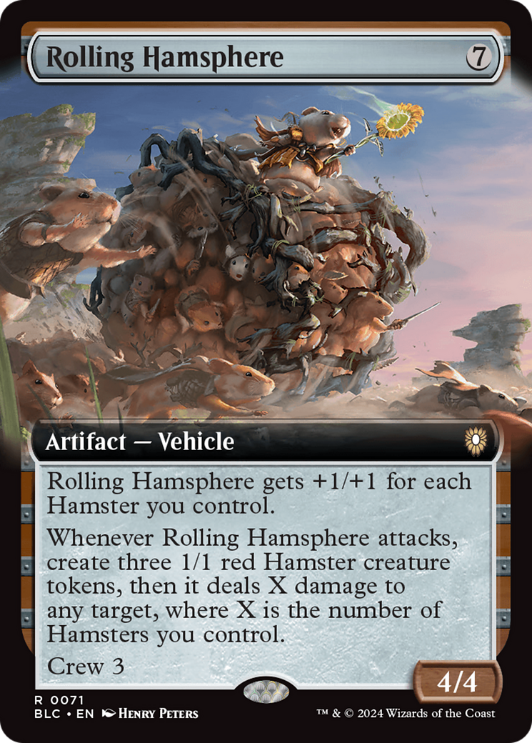 Rolling Hamsphere (BLC-071) [Bloomburrow Commander] (Extended Art) MTG Single Wizards of the Coast