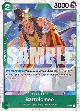 Bartolomeo (P-029) (Jolly Roger Foil) (P-029) [Premium Booster -The Best-] Foil One Piece Single Bandai