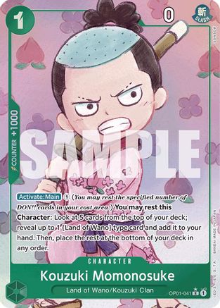 Kouzuki Momonosuke (Alternate Art) (OP01-041) [Premium Booster -The Best-] Foil One Piece Single Bandai