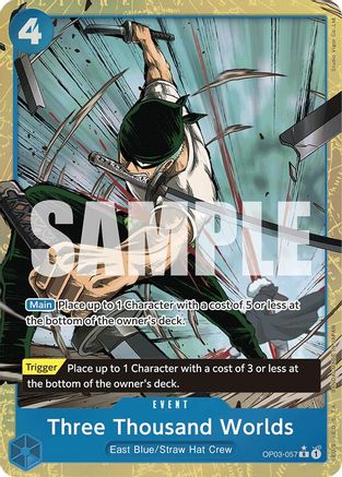 Three Thousand Worlds (Alternate Art) (OP03-057) [Premium Booster -The Best-] Foil One Piece Single Bandai