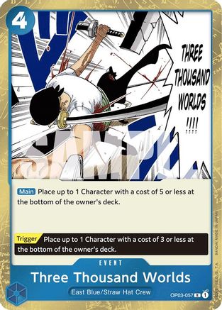 Three Thousand Worlds (Jolly Roger Foil) (OP03-057) [Premium Booster -The Best-] Foil One Piece Single Bandai