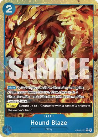 Hound Blaze (Alternate Art) (OP05-057) [Premium Booster -The Best-] Foil One Piece Single Bandai