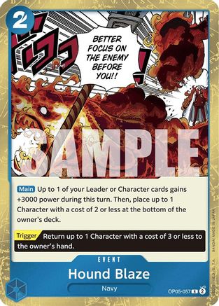 Hound Blaze (Jolly Roger Foil) (OP05-057) [Premium Booster -The Best-] Foil One Piece Single Bandai