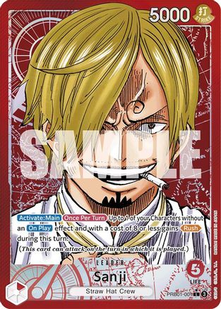 Sanji (PRB01-001) (Alternate Art) (PRB01-001) [Premium Booster -The Best-] Foil One Piece Single Bandai
