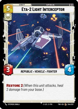 ETA-2 Light Interceptor (244/257) [Twilight of the Republic] Foil Star Wars: Unlimited Single Disney