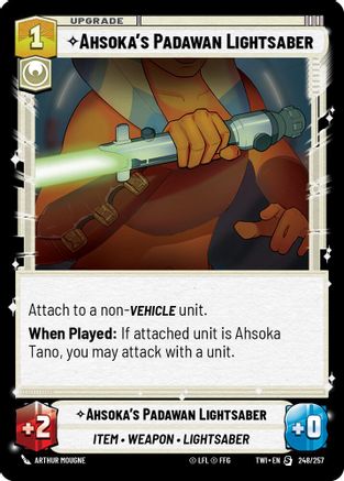 Ahsoka's Padawan Lightsaber (248/257) [Twilight of the Republic] Star Wars: Unlimited Single Disney