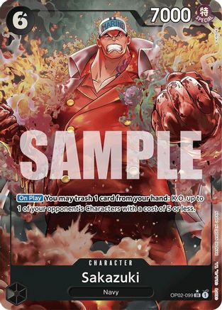 Sakazuki (Alternate Art) (OP02-099) [Premium Booster -The Best-] Foil One Piece Single Bandai